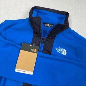The North Face Glacier Hero Blue 1/4 Zip Pullover Jacket Youth Boy's S 7/8 NWT